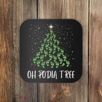 Oh Podiatree Funny Tree Foot Christmas Staff Squad Xmas Tree Coaster thumb 0