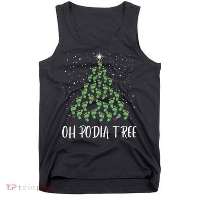Oh Podiatree Funny Tree Foot Christmas Staff Squad Xmas Tree Tank Top