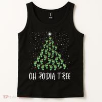 Oh Podiatree Funny Tree Foot Christmas Staff Squad Xmas Tree Tank Top thumb 2