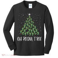 Oh Podiatree Funny Tree Foot Christmas Staff Squad Xmas Tree Kids Long Sleeve Shirt thumb 0