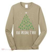 Oh Podiatree Funny Tree Foot Christmas Staff Squad Xmas Tree Long Sleeve Shirt thumb 0