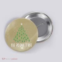 Oh Podiatree Funny Tree Foot Christmas Staff Squad Xmas Tree Button thumb 0