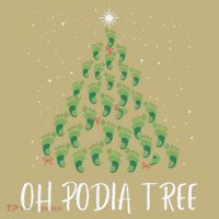 Oh Podiatree Funny Tree Foot Christmas Staff Squad Xmas Tree Mousepad thumb 1