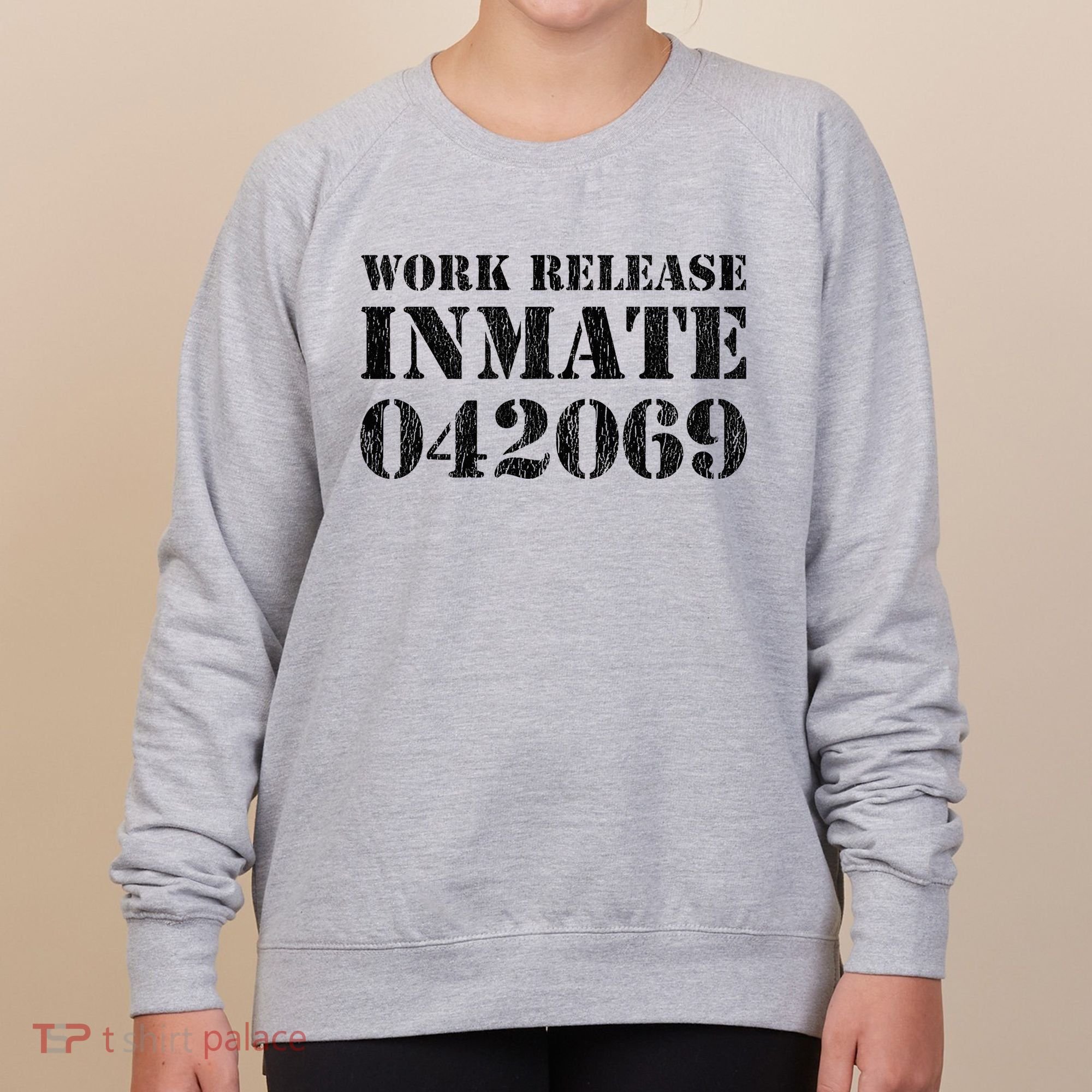 Orange Prisoner Halloween Costume Work Release Inmate Women's Sweatshirt
