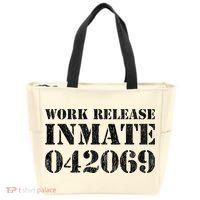 Orange Prisoner Halloween Costume Work Release Inmate Tote Bag thumb 0