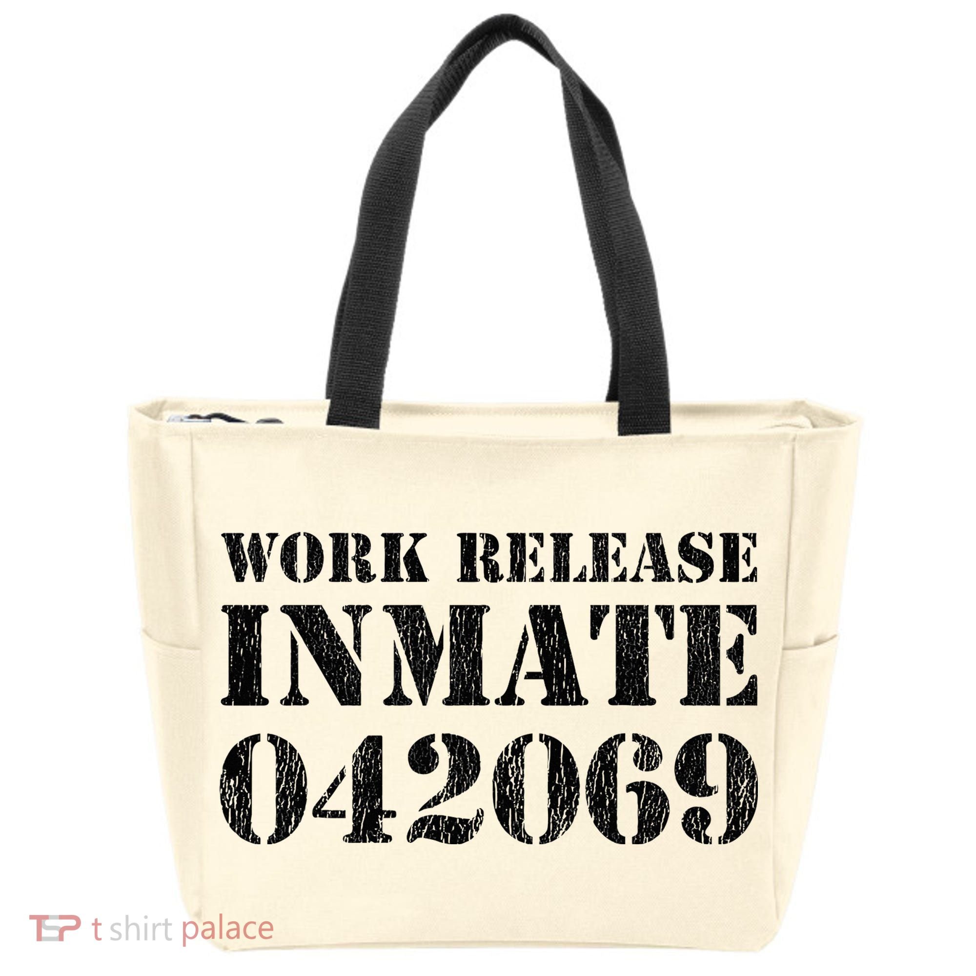 Orange Prisoner Halloween Costume Work Release Inmate Tote Bag