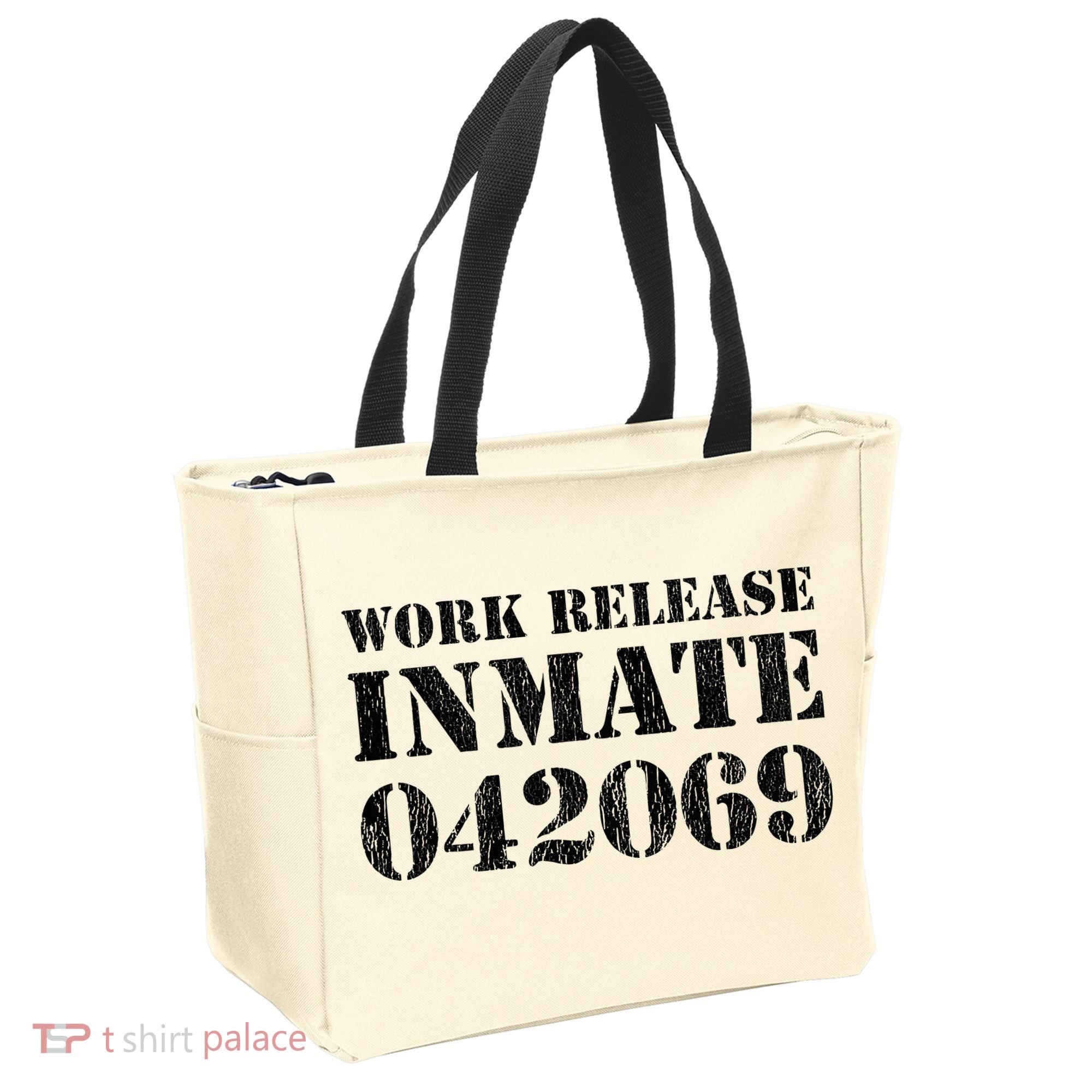 Orange Prisoner Halloween Costume Work Release Inmate Tote Bag