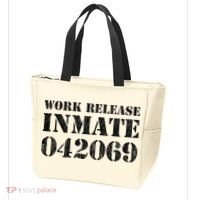 Orange Prisoner Halloween Costume Work Release Inmate Tote Bag thumb 3