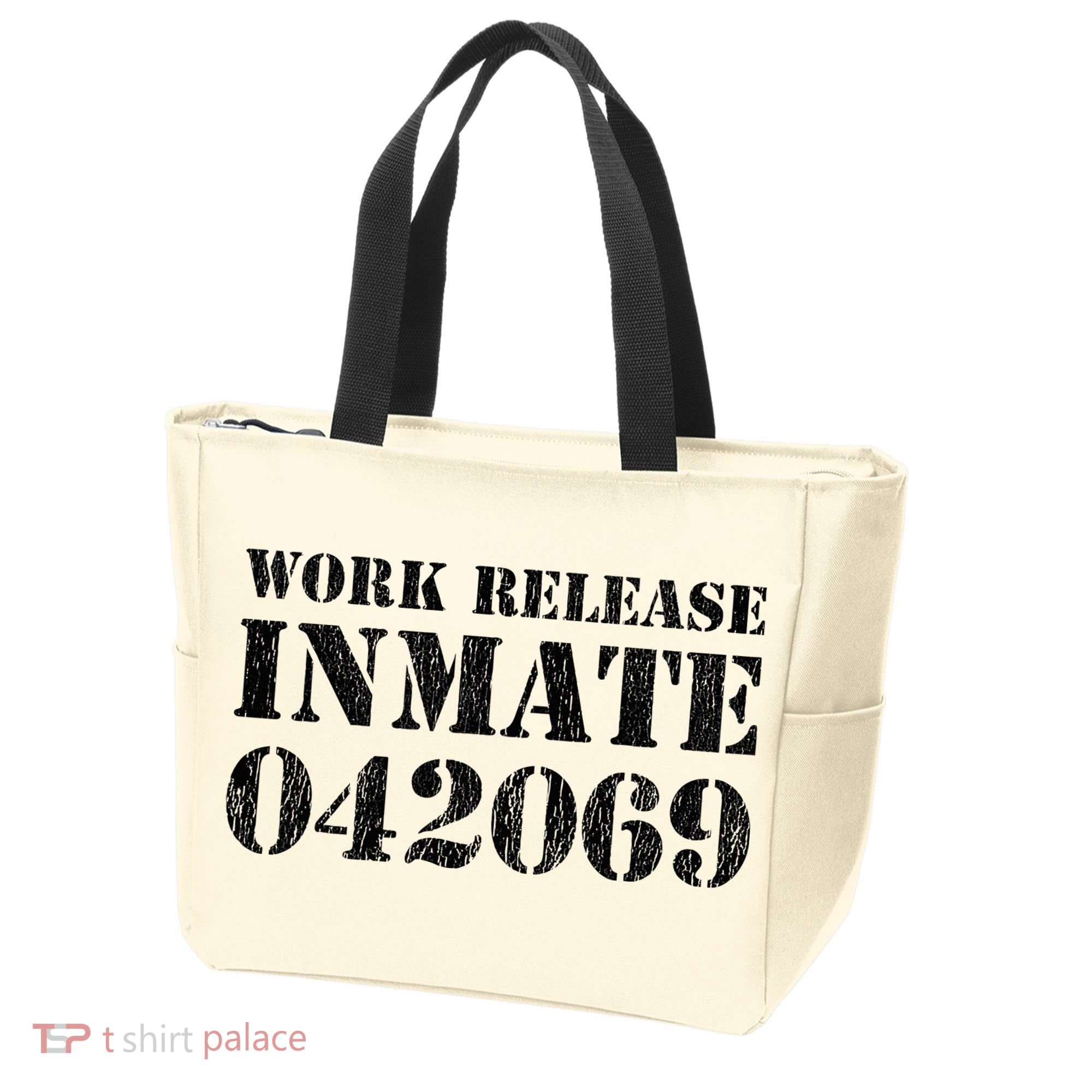 Orange Prisoner Halloween Costume Work Release Inmate Tote Bag