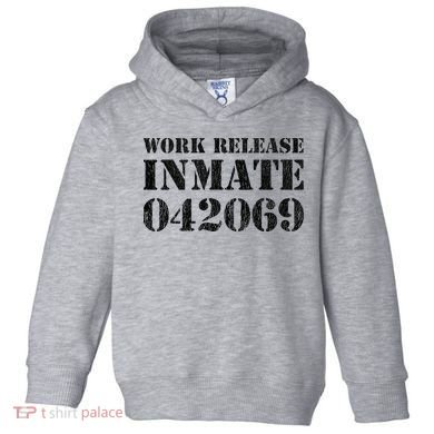 Orange Prisoner Halloween Costume Work Release Inmate Toddler Hoodie