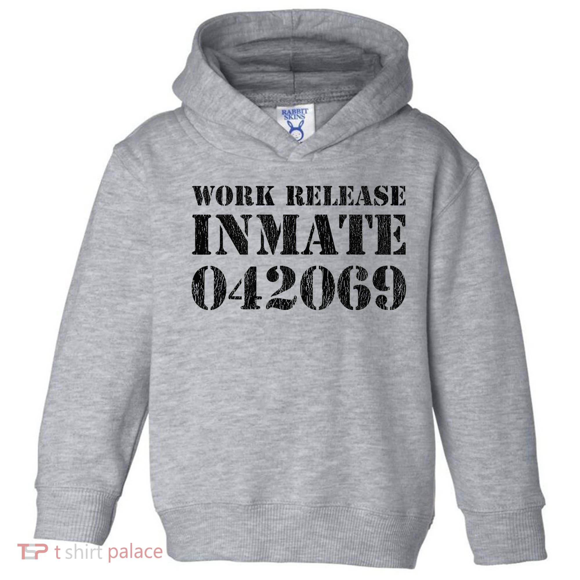 Orange Prisoner Halloween Costume Work Release Inmate Toddler Hoodie