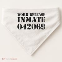 Orange Prisoner Halloween Costume Work Release Inmate USA-Made Doggie Bandana thumb 0