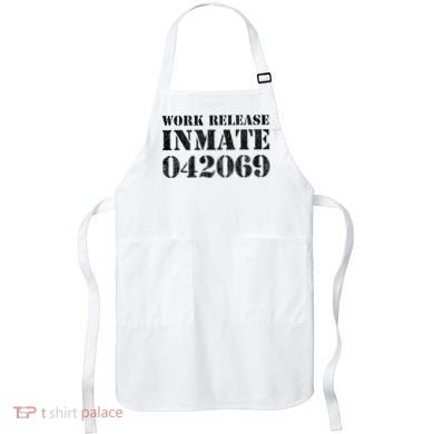 Orange Prisoner Halloween Costume Work Release Inmate Apron