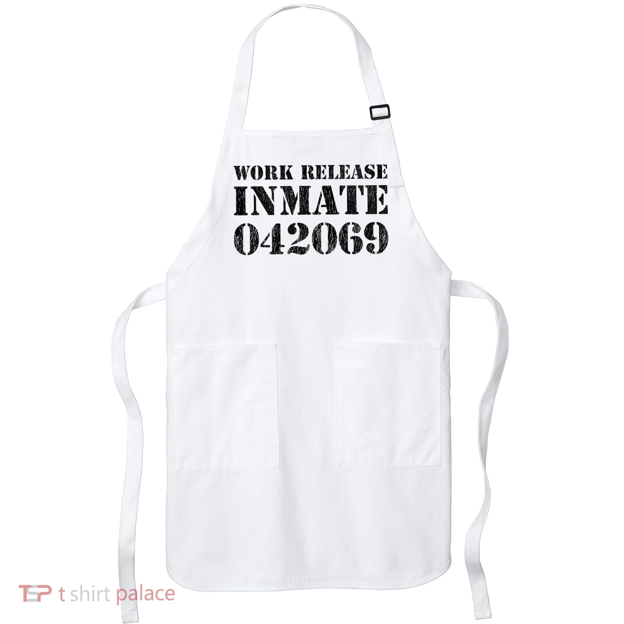Orange Prisoner Halloween Costume Work Release Inmate Apron