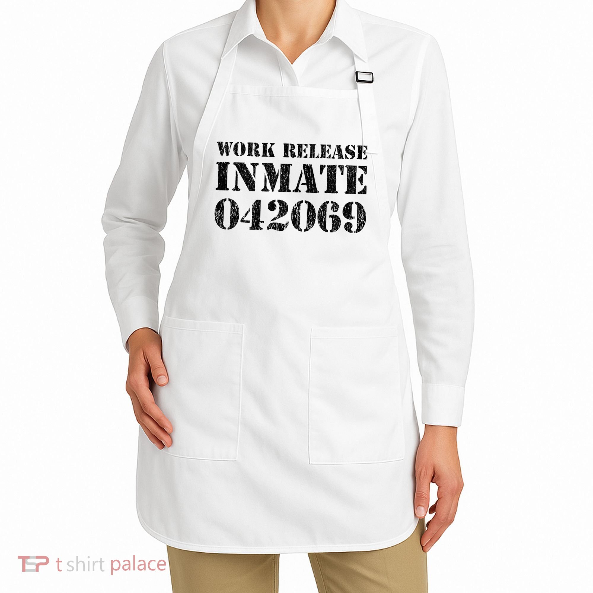 Orange Prisoner Halloween Costume Work Release Inmate Apron