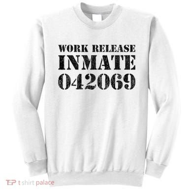 Orange Prisoner Halloween Costume Work Release Inmate Sweatshirt