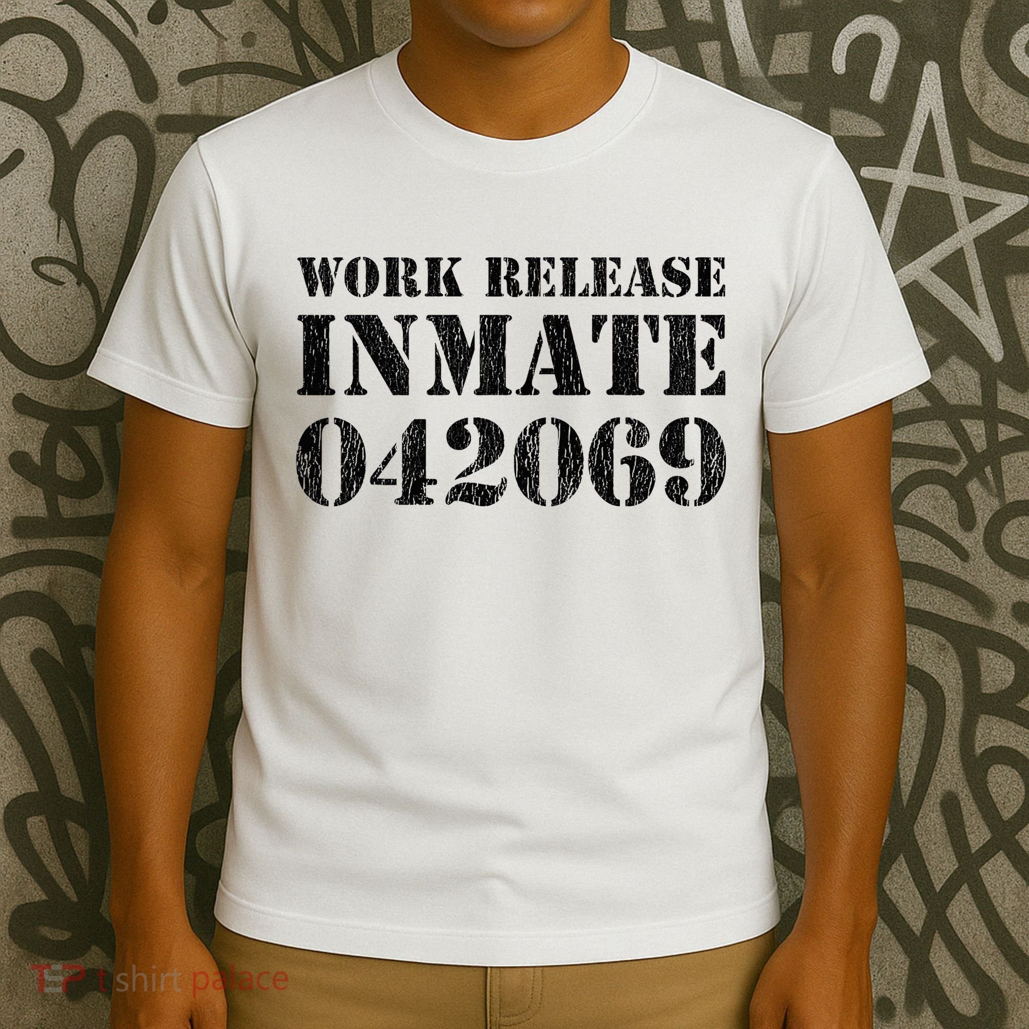 Orange Prisoner Halloween Costume Work Release Inmate T-Shirt