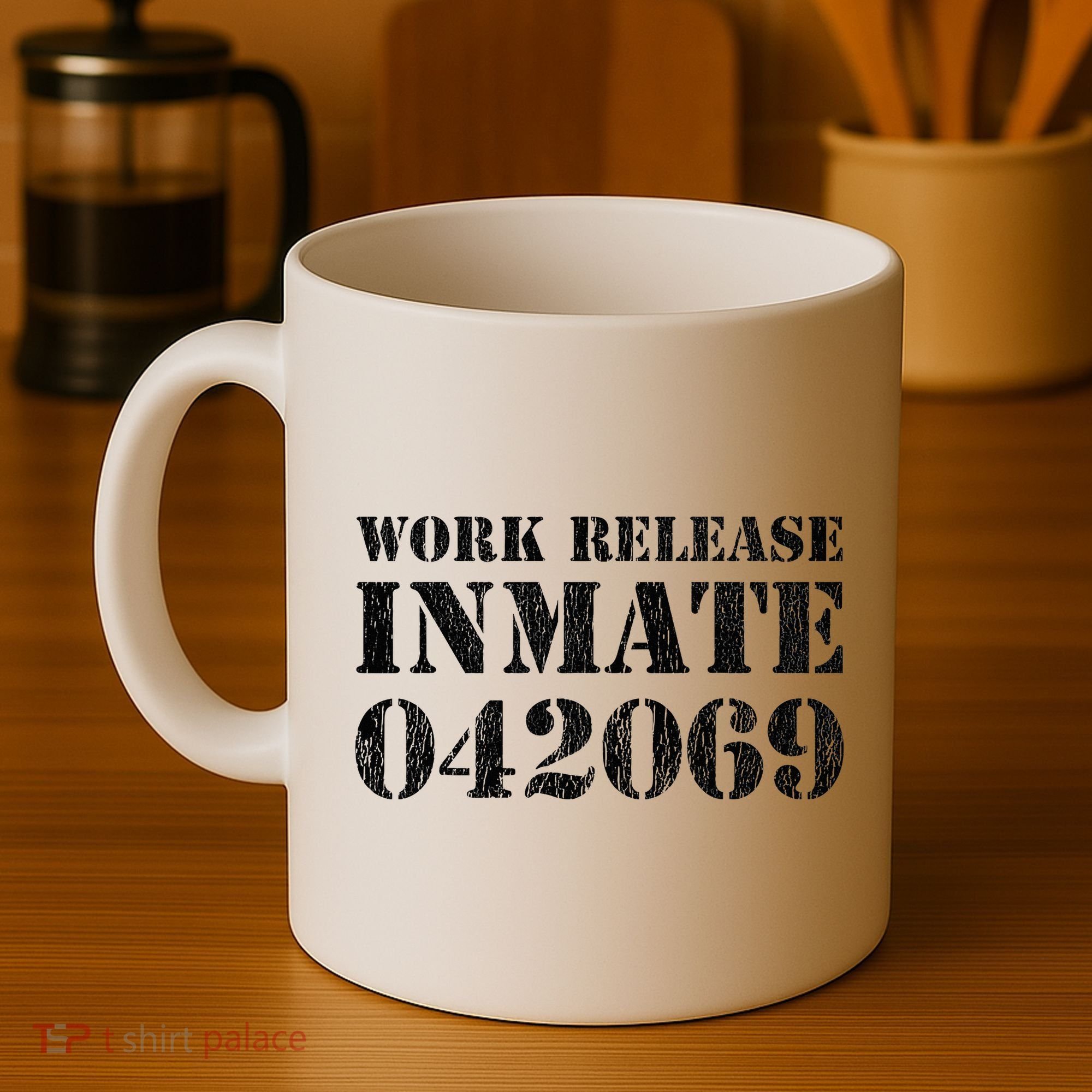 Orange Prisoner Halloween Costume Work Release Inmate Coffee Mug