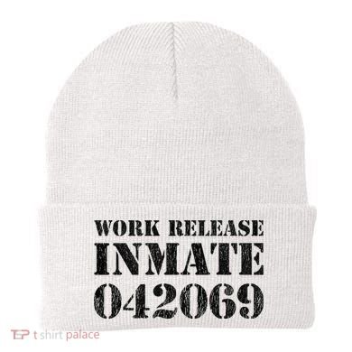 Orange Prisoner Halloween Costume Work Release Inmate Beanie