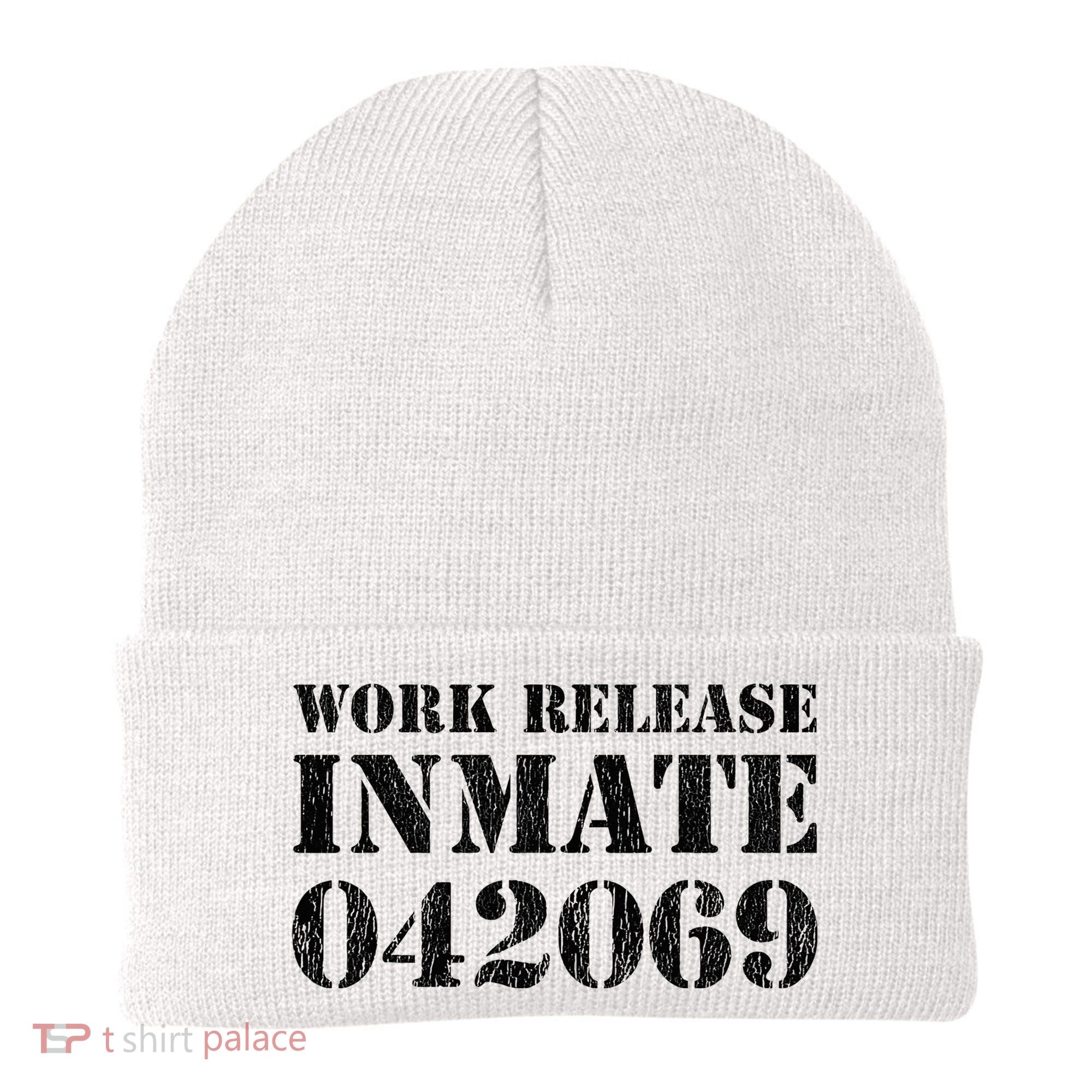 Orange Prisoner Halloween Costume Work Release Inmate Beanie