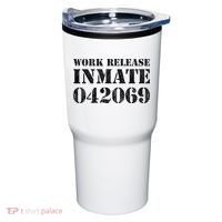 Orange Prisoner Halloween Costume Work Release Inmate Tumbler thumb 0
