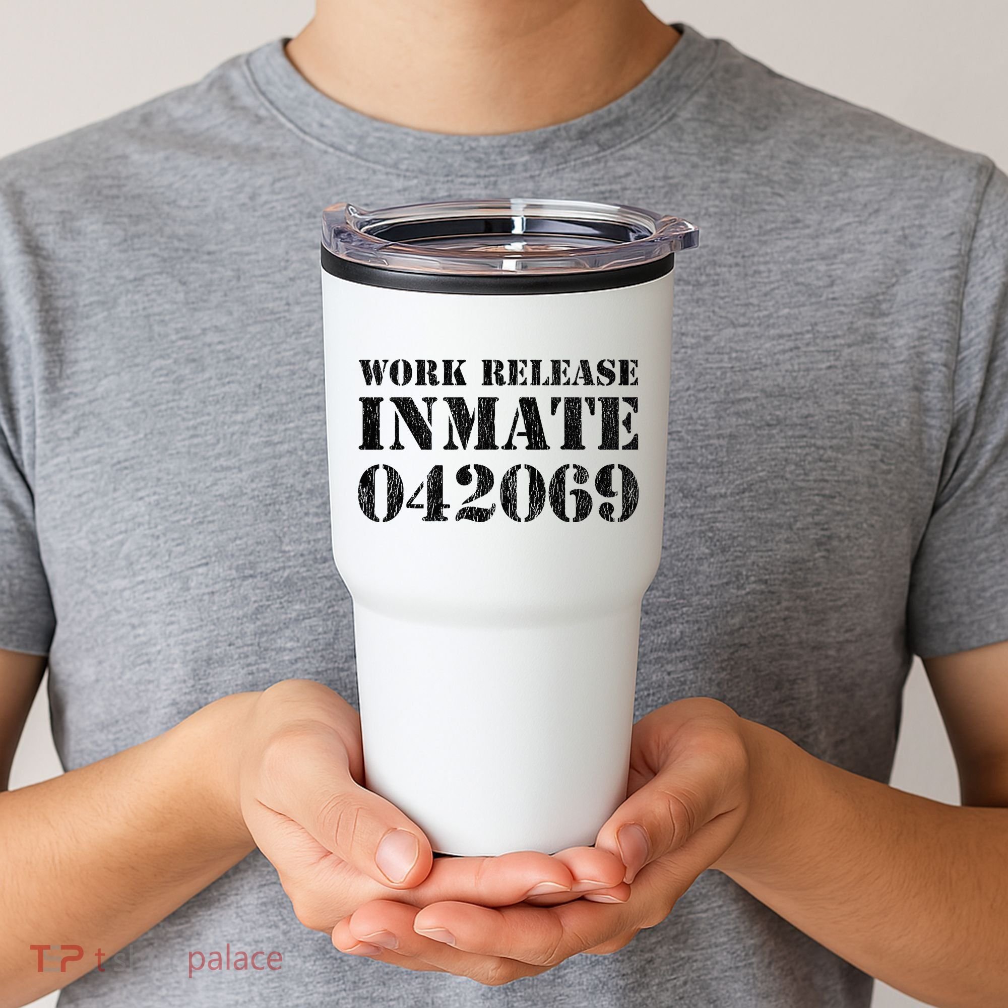 Orange Prisoner Halloween Costume Work Release Inmate Tumbler