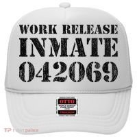 Orange Prisoner Halloween Costume Work Release Inmate Hat thumb 0