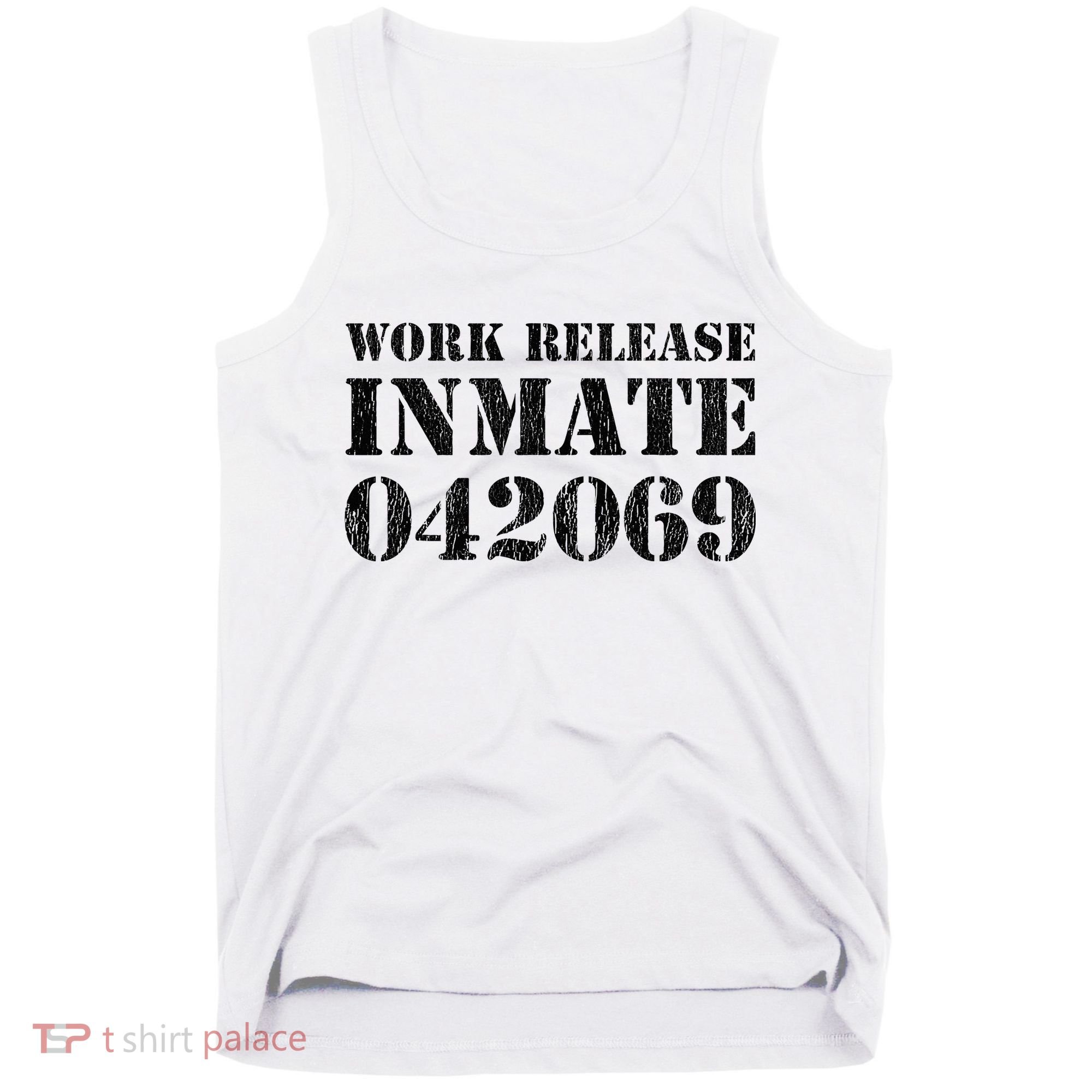 Orange Prisoner Halloween Costume Work Release Inmate Tank Top