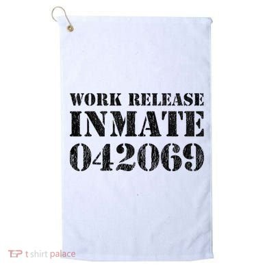 Orange Prisoner Halloween Costume Work Release Inmate Golf Towel
