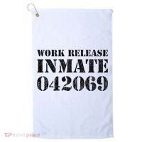 Orange Prisoner Halloween Costume Work Release Inmate Golf Towel thumb 0