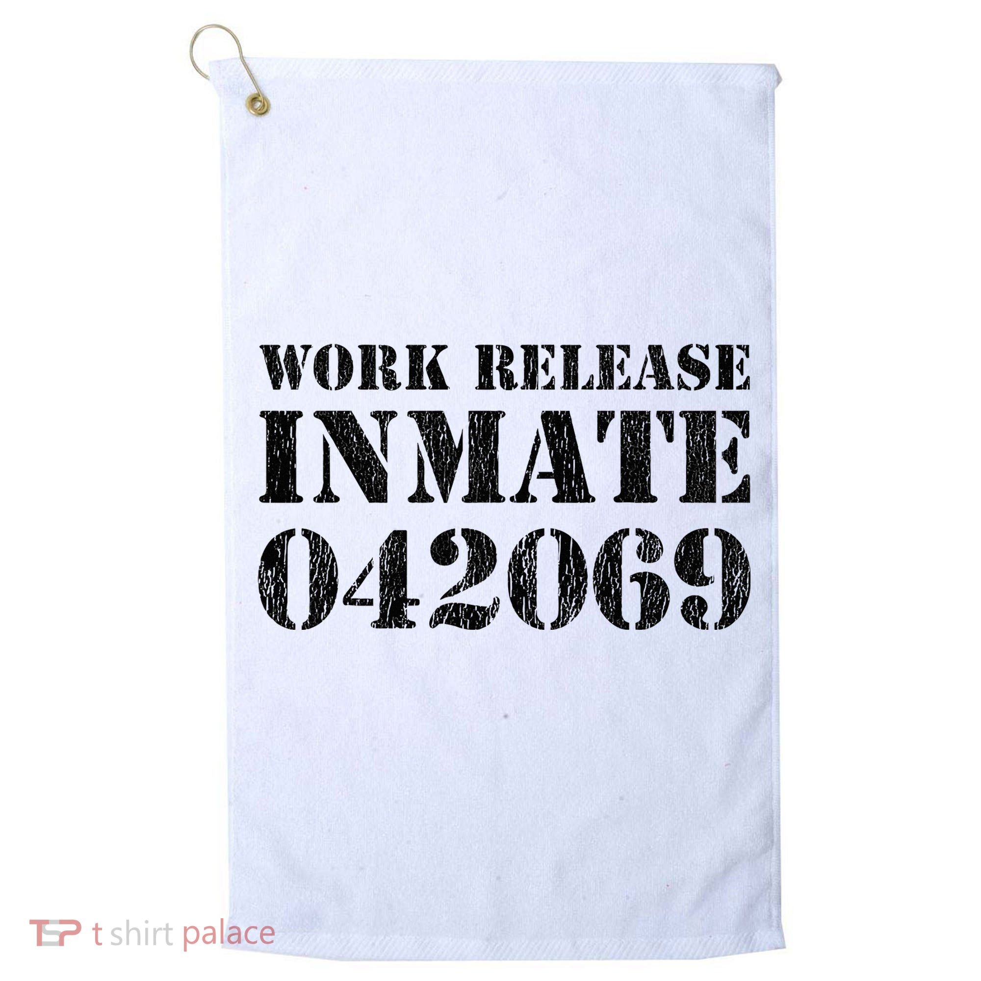 Orange Prisoner Halloween Costume Work Release Inmate Golf Towel