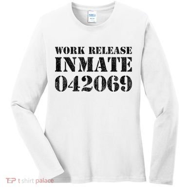 Orange Prisoner Halloween Costume Work Release Inmate Women's Long Sleeve Shirt