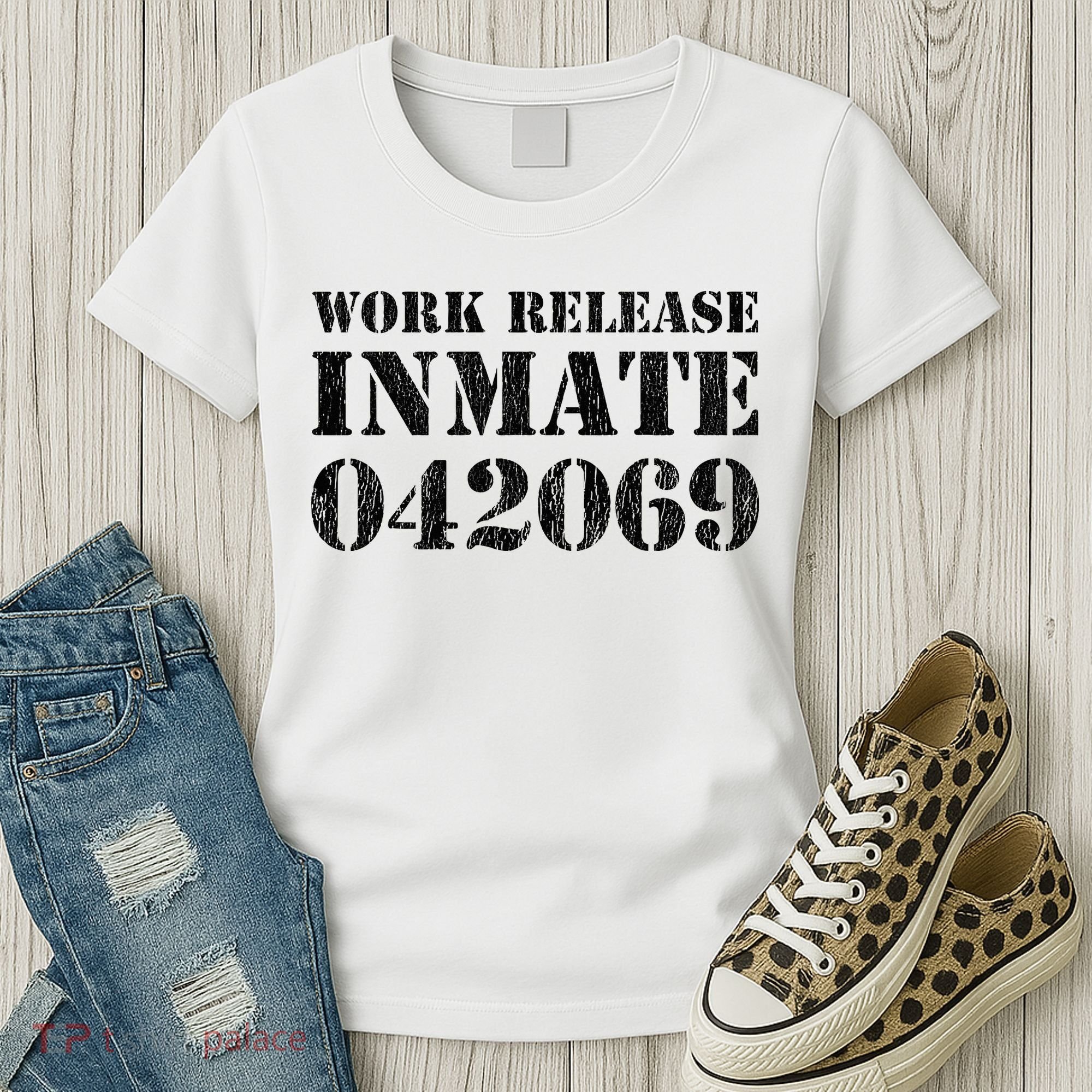 Orange Prisoner Halloween Costume Work Release Inmate Women's T-Shirt