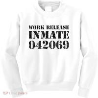 Orange Prisoner Halloween Costume Work Release Inmate Kids Sweatshirt thumb 0