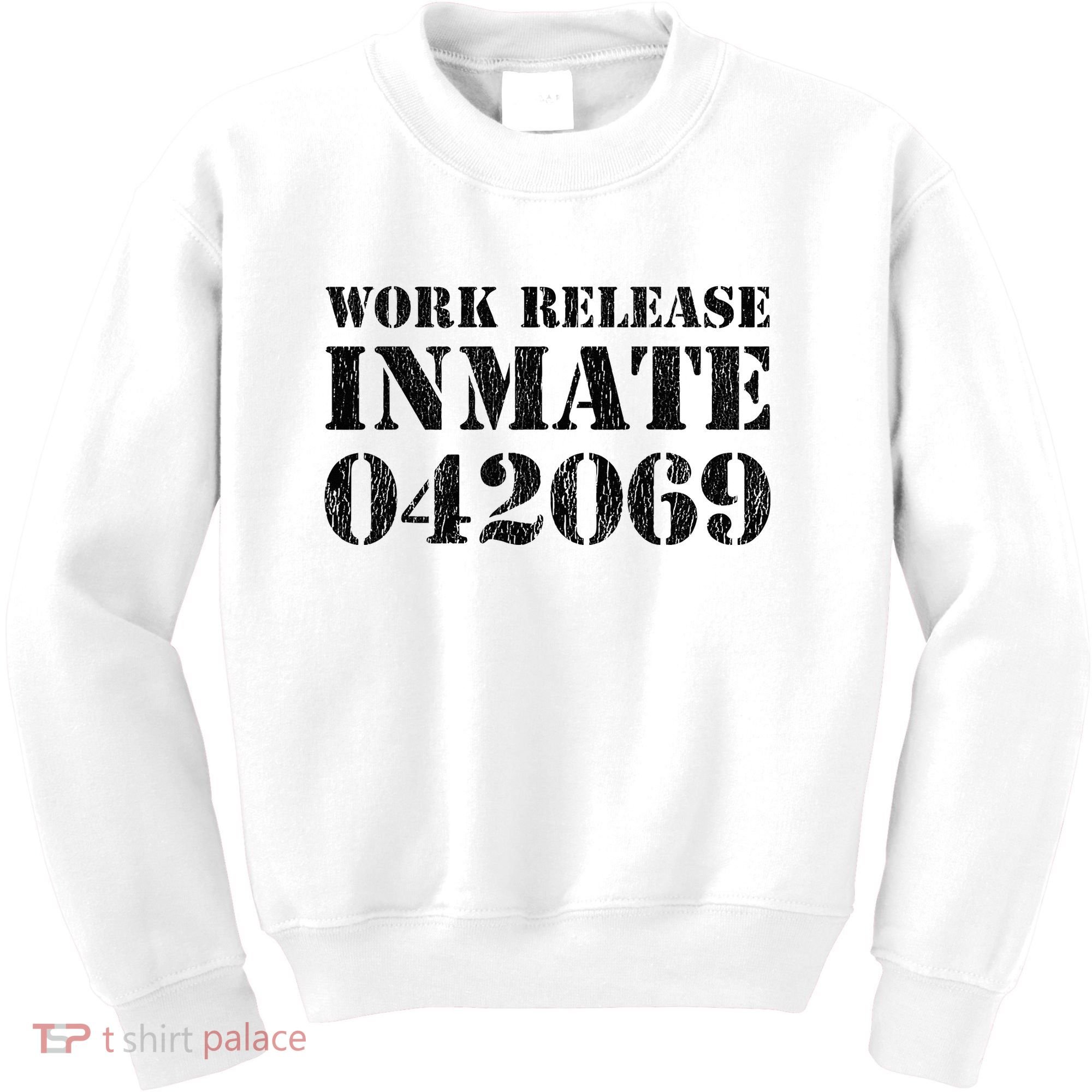 Orange Prisoner Halloween Costume Work Release Inmate Kids Sweatshirt