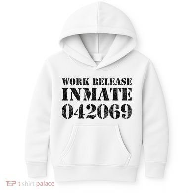 Orange Prisoner Halloween Costume Work Release Inmate Kids Hoodie