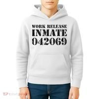 Orange Prisoner Halloween Costume Work Release Inmate Kids Hoodie thumb 4
