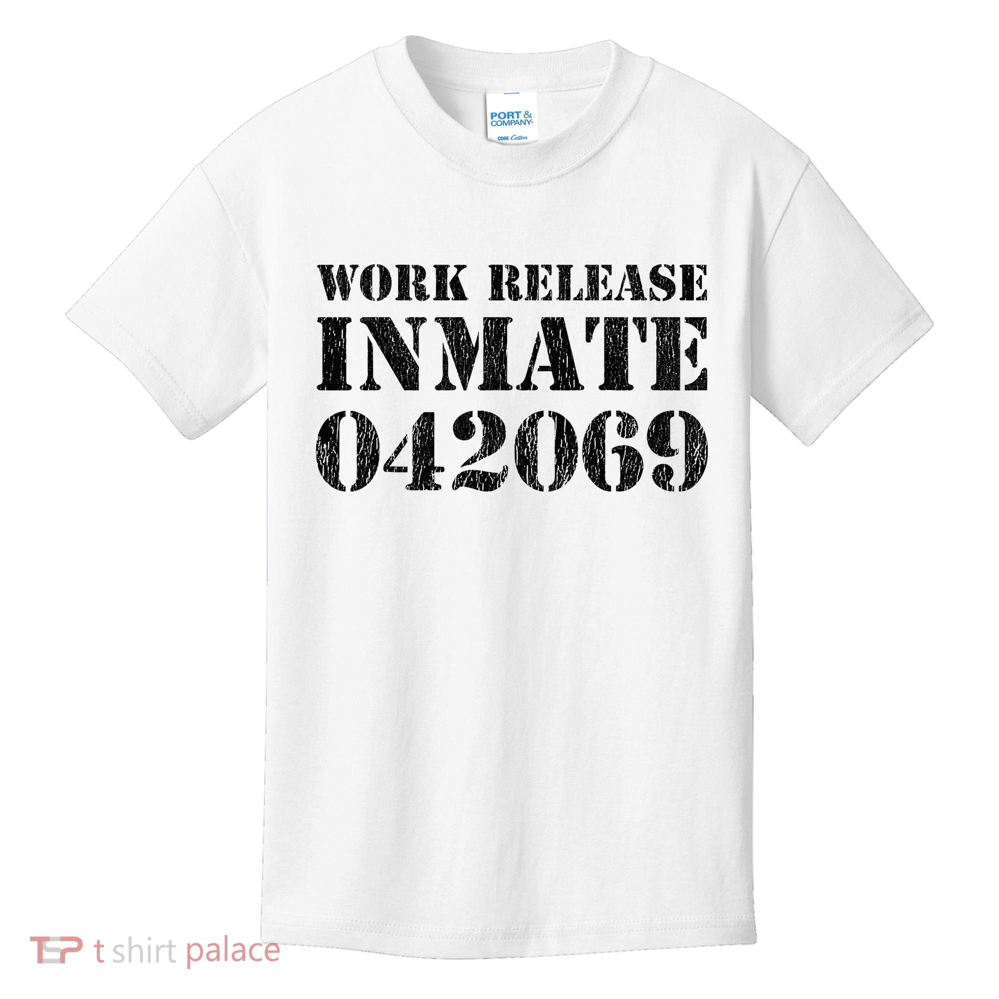Orange Prisoner Halloween Costume Work Release Inmate Kids T-Shirt