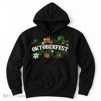 Oktoberfest Party Hat with Beer, Pretzel, and Edelweiss Hoodie thumb 0