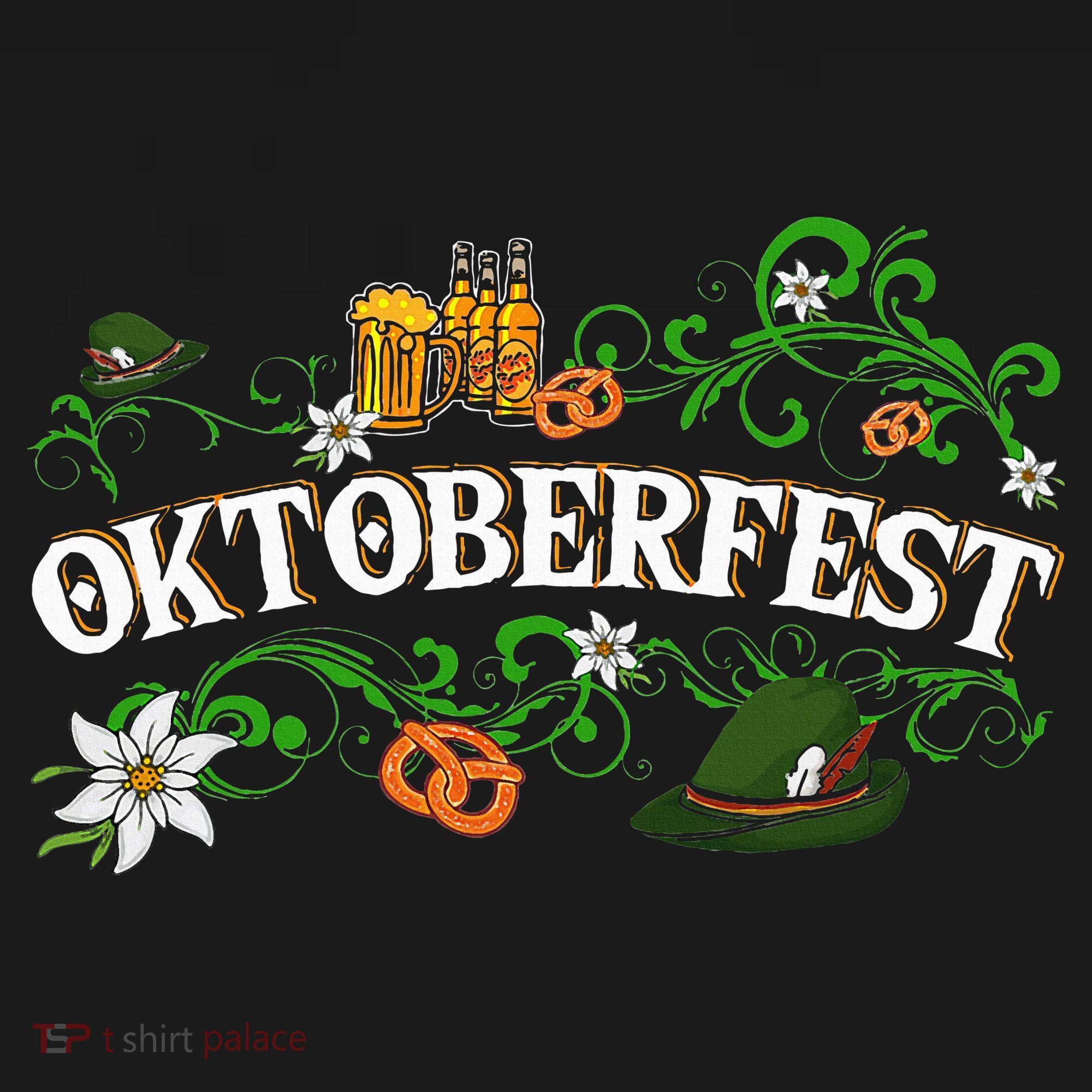 Oktoberfest Party Hat with Beer, Pretzel, and Edelweiss Mousepad