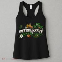 Oktoberfest Party Hat with Beer, Pretzel, and Edelweiss Women's Tank Top thumb 3