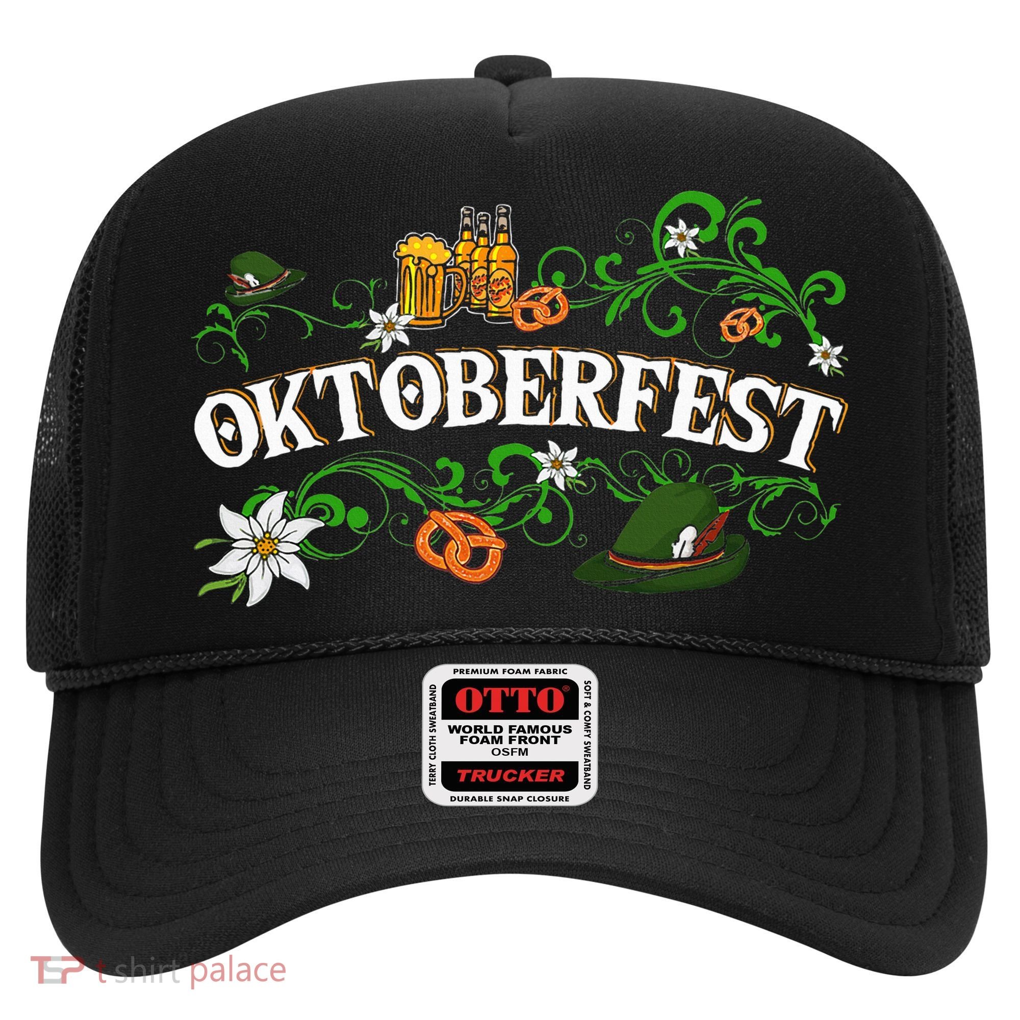 Oktoberfest Party Hat with Beer, Pretzel, and Edelweiss Hat