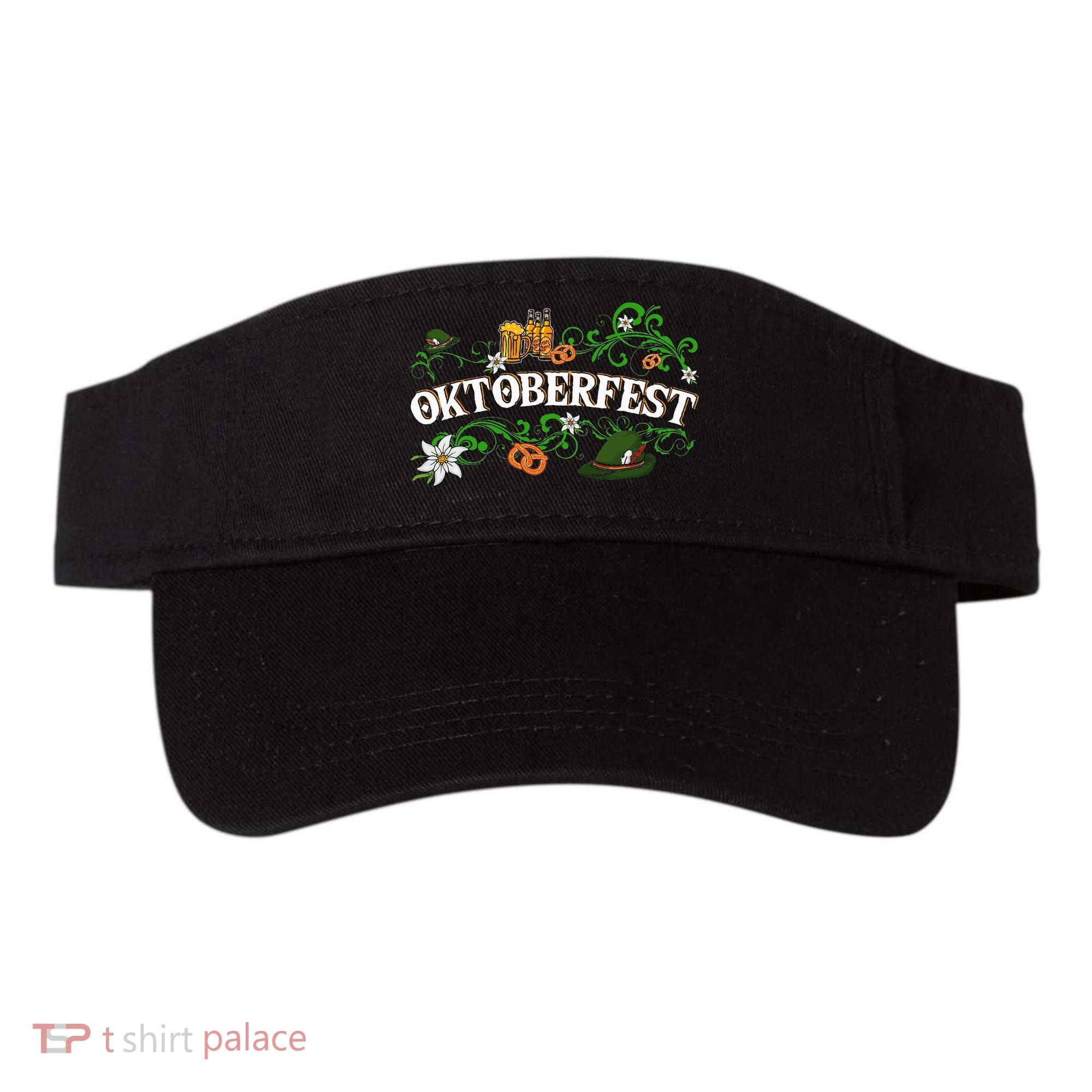 Oktoberfest Party Hat with Beer, Pretzel, and Edelweiss Visor