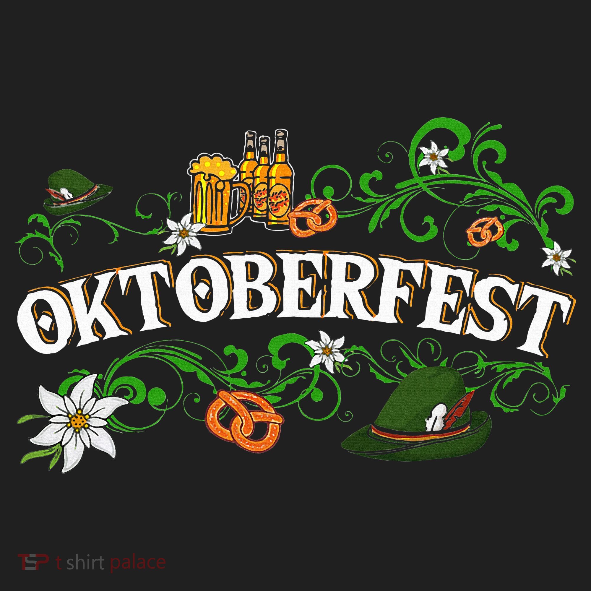 Oktoberfest Party Hat with Beer, Pretzel, and Edelweiss Plastic Christmas Ball Ornament