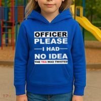 Officer Please I Had No Idea The Tea Was Twisted Kids Hoodie thumb 3