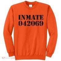 Orange Prisoner Inmate Number Halloween Costume Outfit Sweatshirt thumb 0