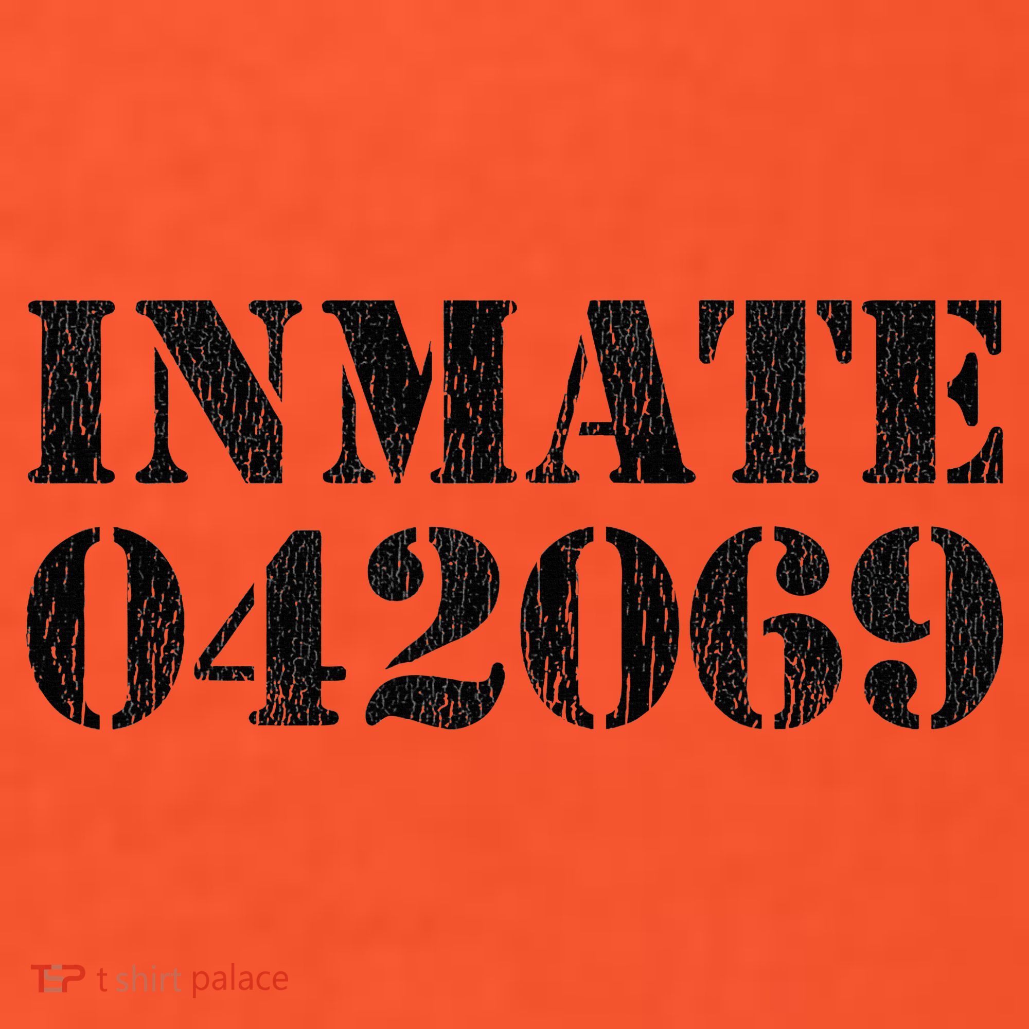 Orange Prisoner Inmate Number Halloween Costume Outfit Polo