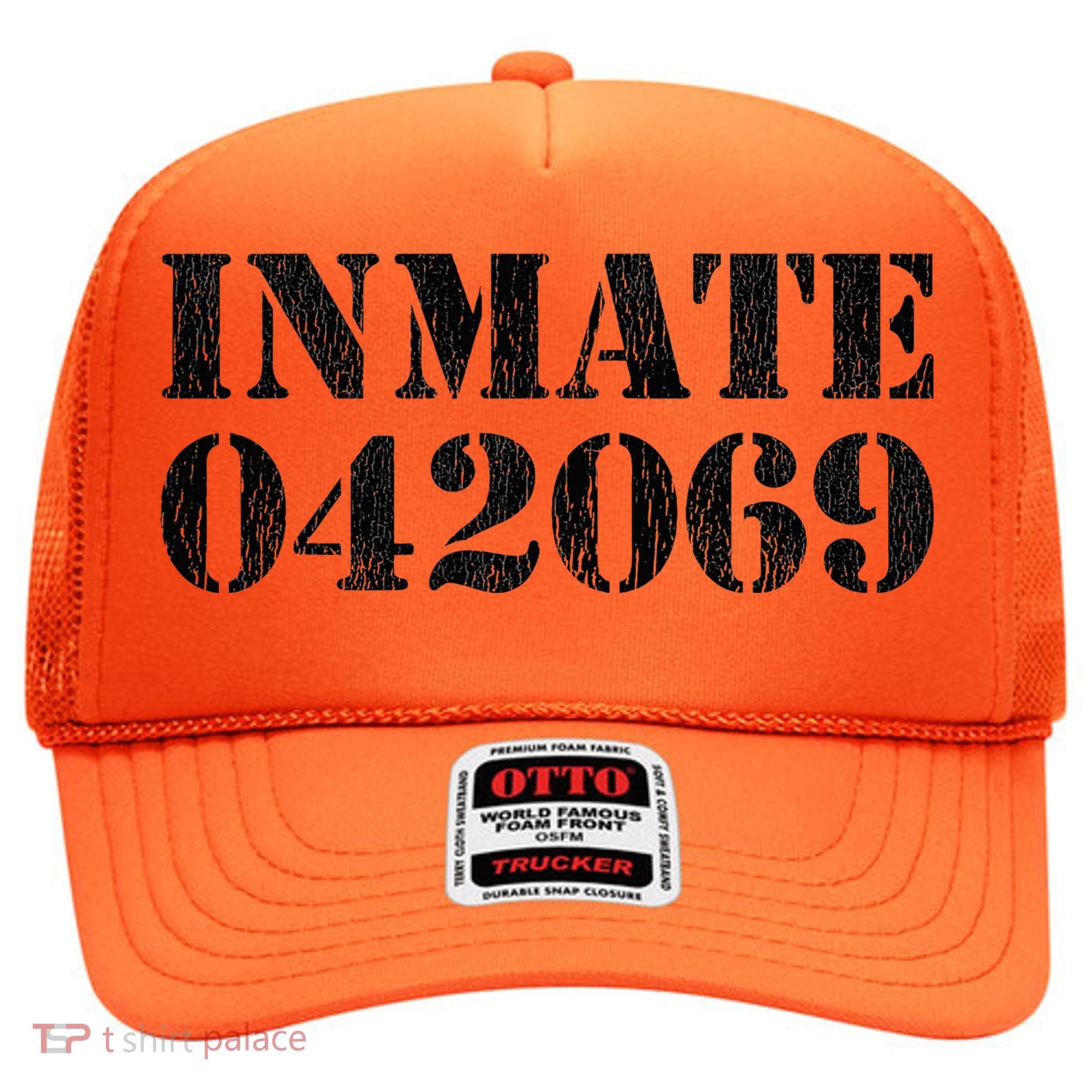 Orange Prisoner Inmate Number Halloween Costume Outfit Hat