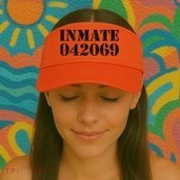 Orange Prisoner Inmate Number Halloween Costume Outfit Visor thumb 2