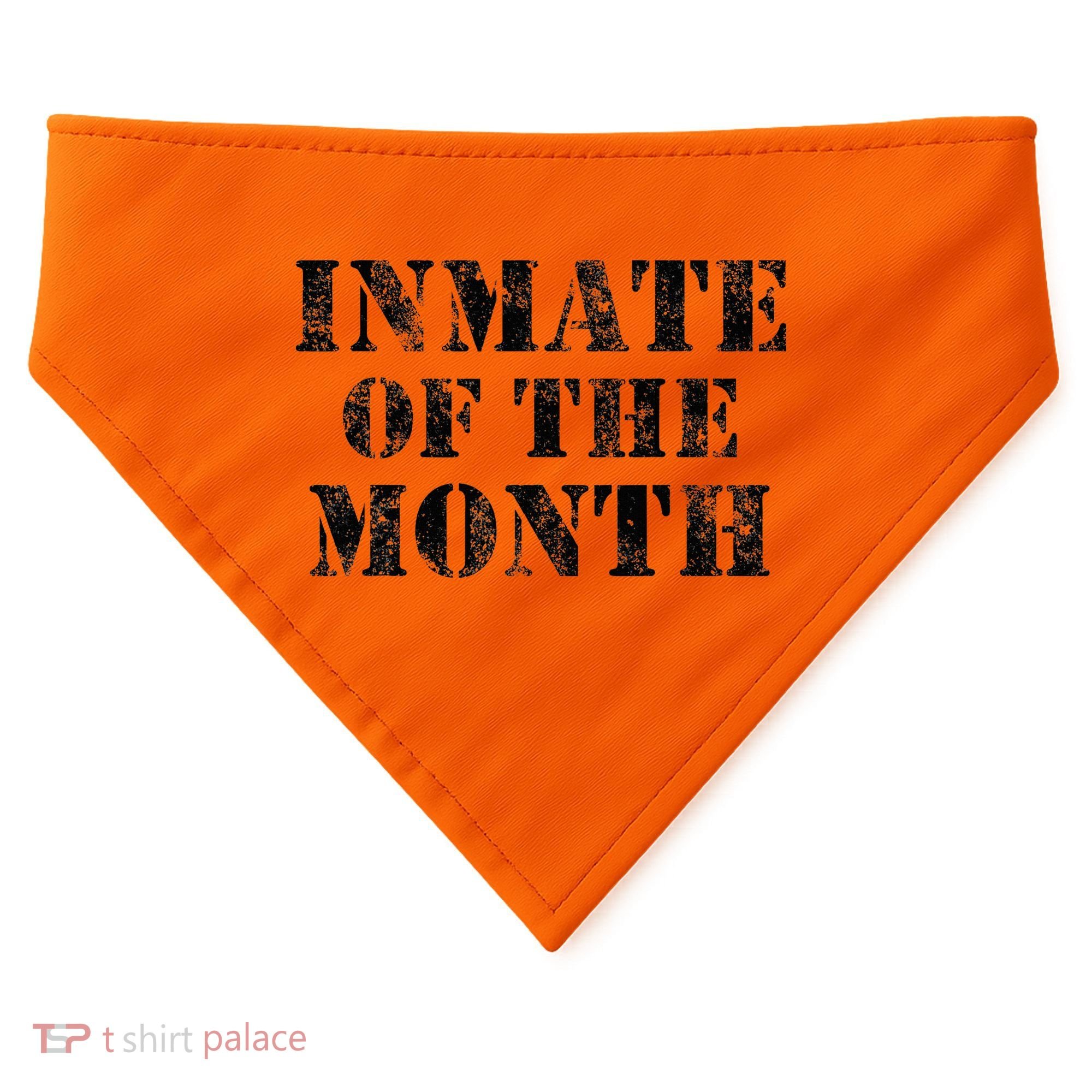 Orange Prison Jail Inmate Prisoner Funny Halloween Costume USA-Made Doggie Bandana